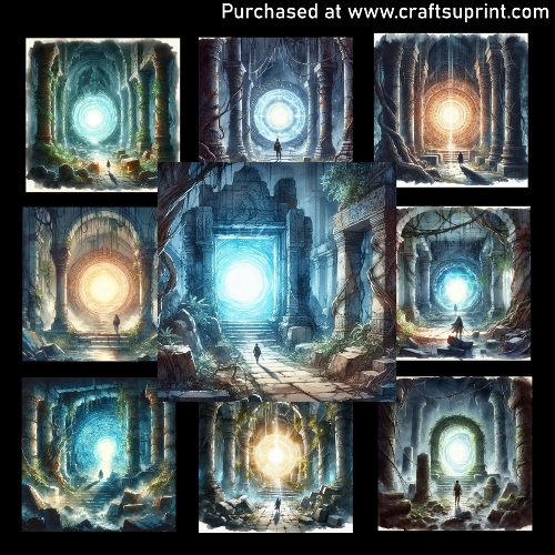Deserted temple portal - CARD FRONTS