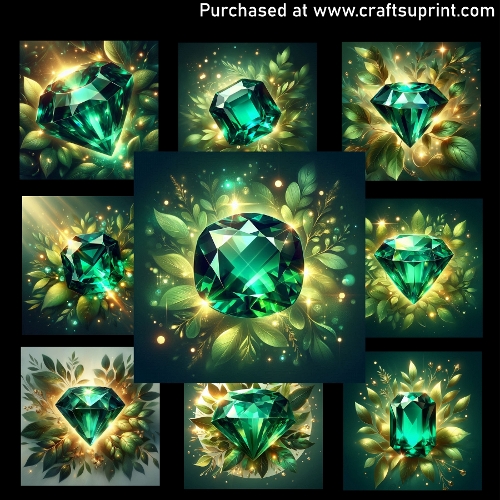 Lush Green Brilliance-Emerald - CARD FRONTS