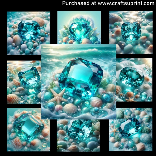 Ocean Soul-Aquamarine - CARD FRONTS