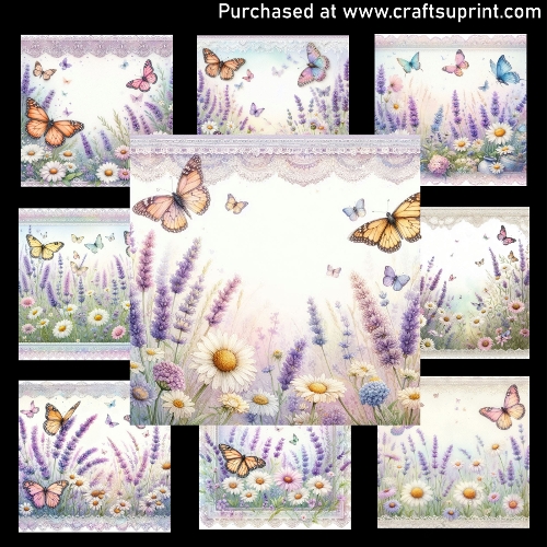 Butterflies and lavender - CARD FRONTS