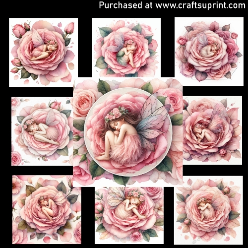 Garden Fairy Napping - CARD FRONTS