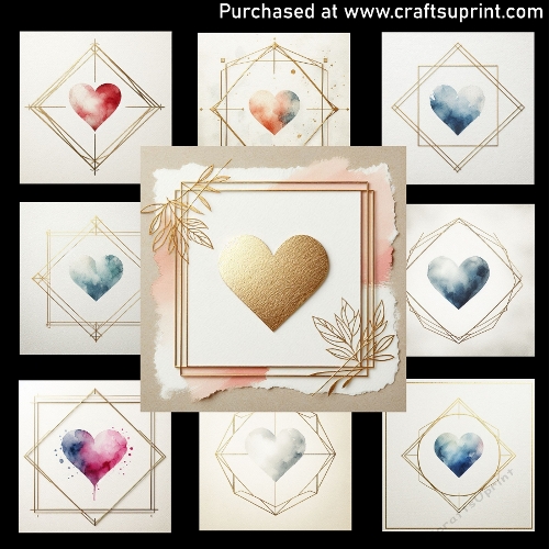 Modern card-Heart - CARD FRONTS