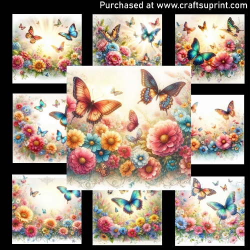 Butterfly Garden - CARD FRONTS