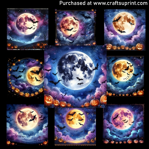 Halloween Night Sky - CARD FRONTS