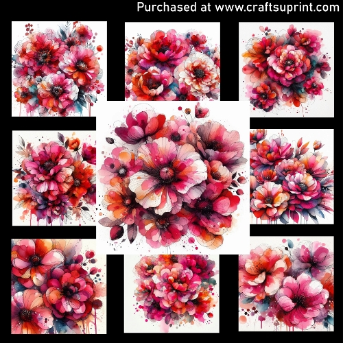 Floral burst 2 - CARD FRONTS