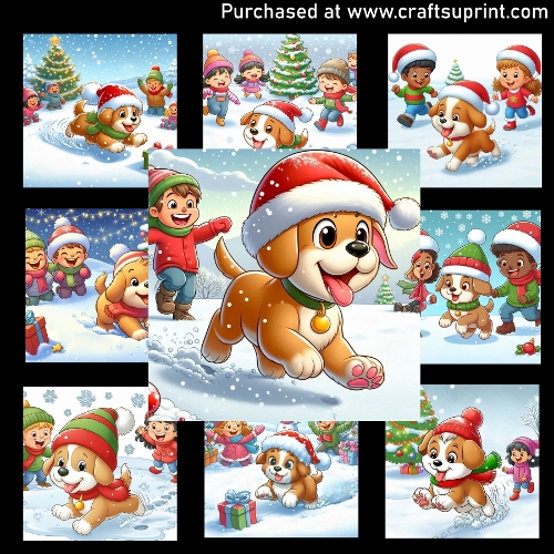 Puppy in the Snow - CARD FRONTS