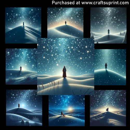 Starlight and Snowflakes - CARD FRONTS