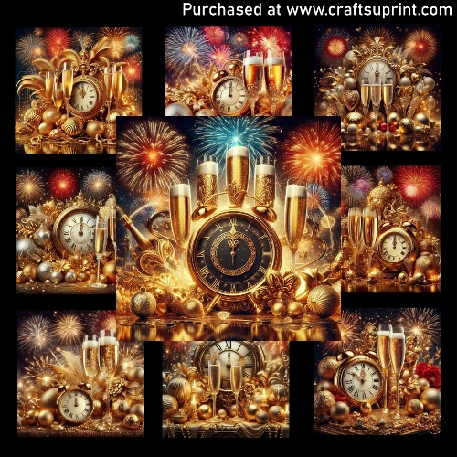 New Year Radiance - CARD FRONTS
