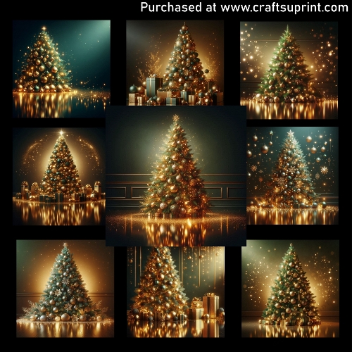 Golden Christmas - CARD FRONTS