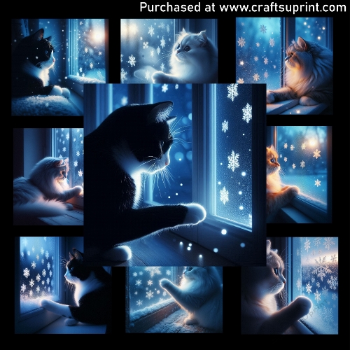 Paws on glass - CARD FRONTS