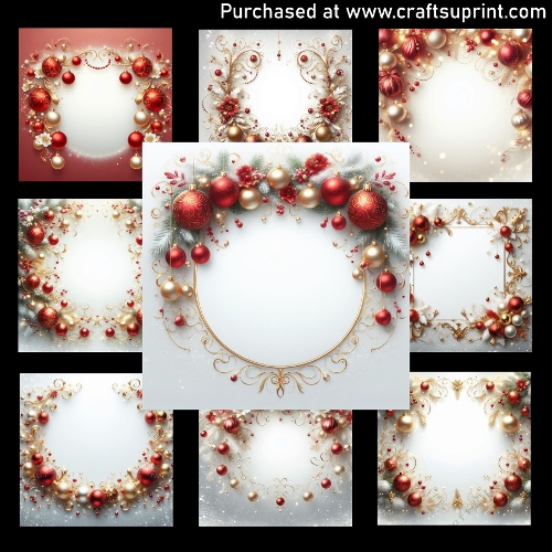 Christmas Ornament Frame - CARD FRONTS