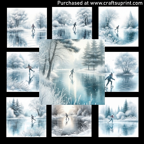 Ice-Skating on a Frozen Pond 