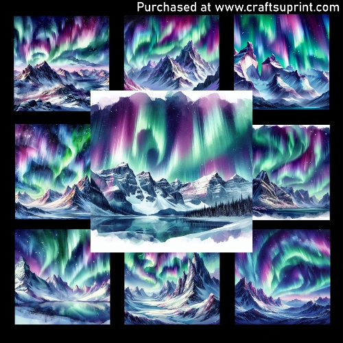 Aurora Over the Mountains - CARD FRONTS