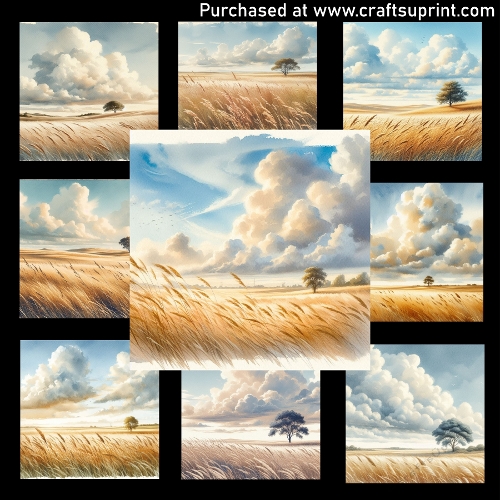 Wind Over the Prairie Grass - CARD FRONTS