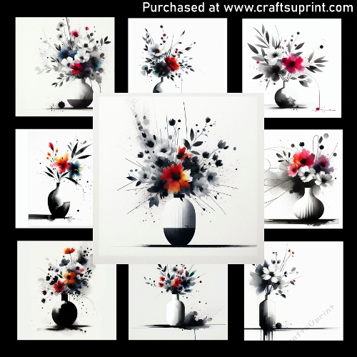 Contemporary Floral Art - CARD FRONTS