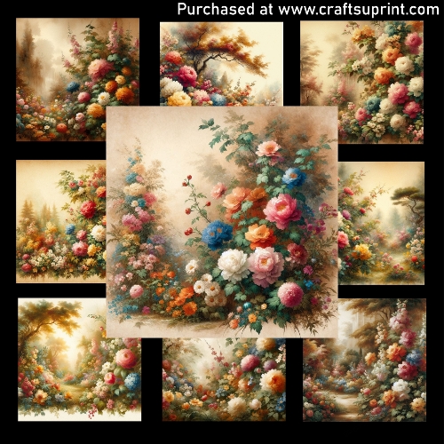Vintage Spring Garden - CARD FRONTS