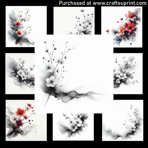 Floral artwork - CARD FRONTS