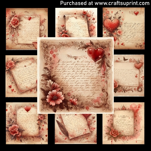 Vintage Love Letter - CARD FRONTS