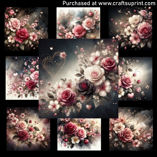 Roses and early blossoms - CARD FRONTS