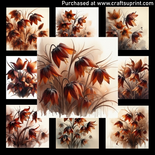 Spring flowers-Fritillaria Imperialis - CARD FRONTS