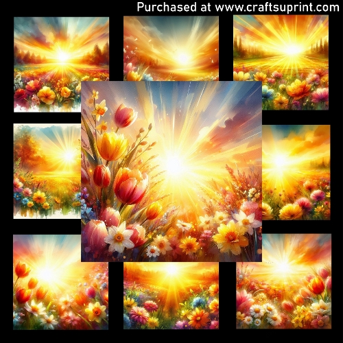 Glowing sunrise - CARD FRONTS