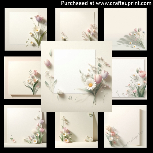 Minimalist spring greeting card - CARD FRONTS