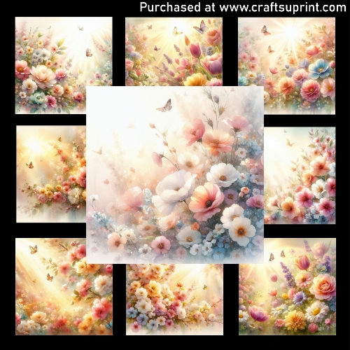 Pastel garden - CARD FRONTS