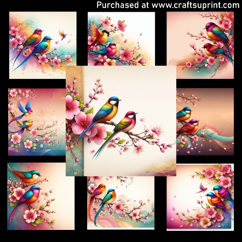 Colorful birds - CARD FRONTS