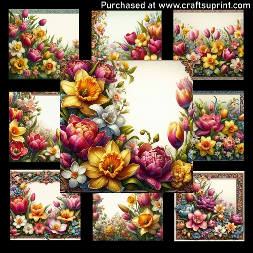Classic Floral Card - CARD FRONTS