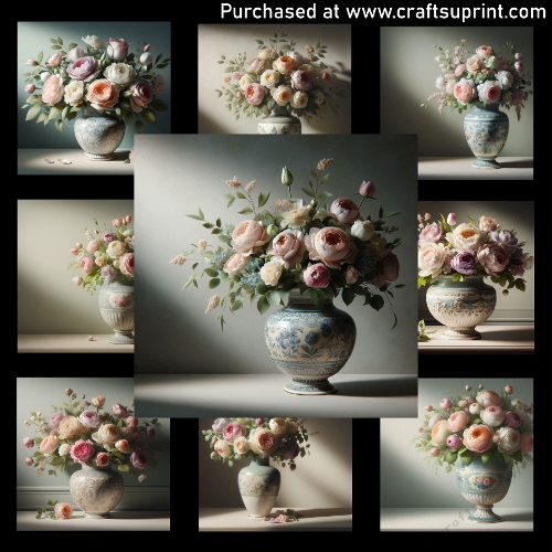 Porcelain vase with flowers - CARD FRONTS