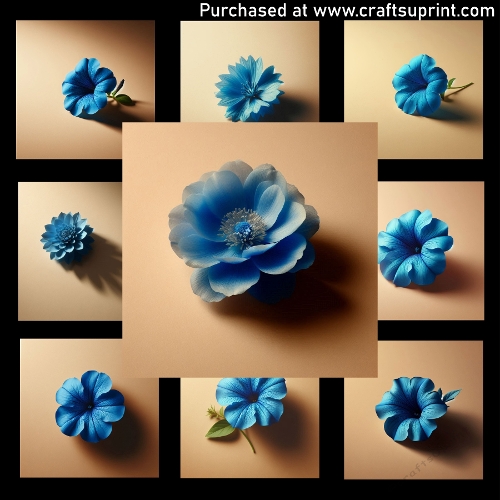 Blue Flower - CARD FRONTS