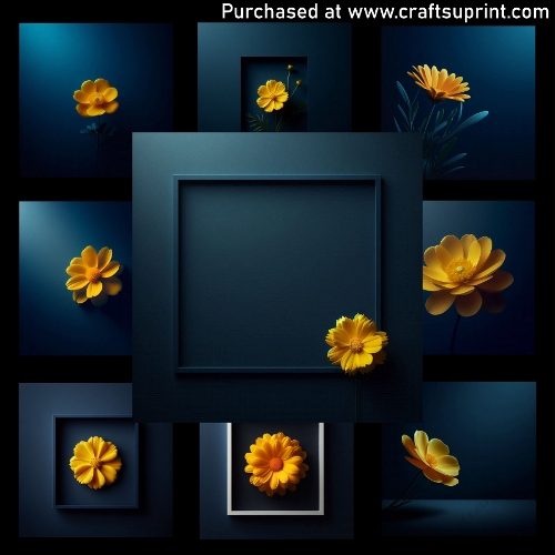 Yellow on Midnight Blue - CARD FRONTS