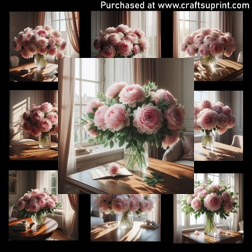 Bouquet of pink peonies - CARD FRONTS