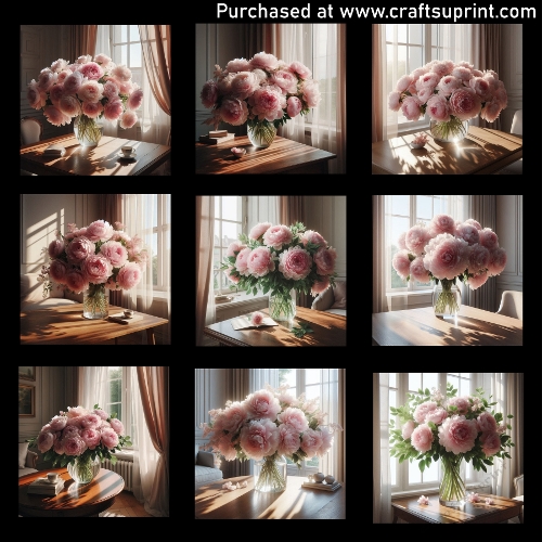 Bouquet of pink peonies