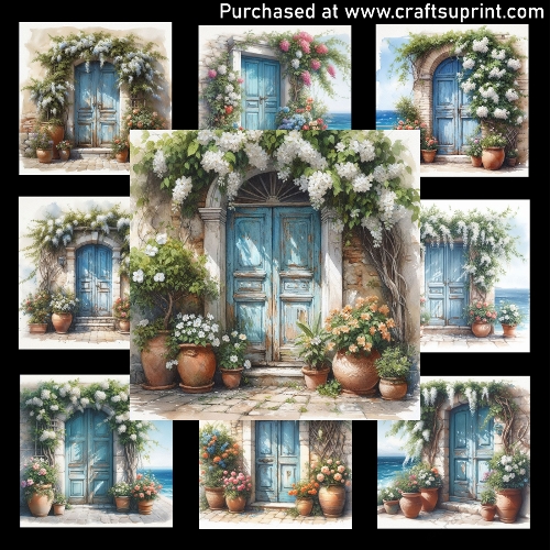 The Blue Door by the Sea - CARD FRONTS