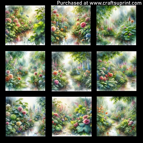 Summer Rain in the Garden