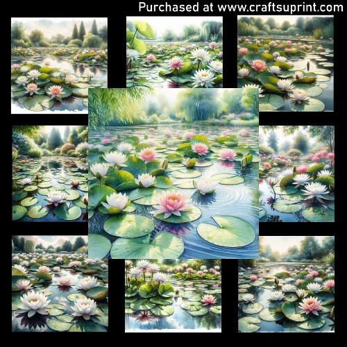 Pond of Blooming Water Lilies - CARD FRONTS