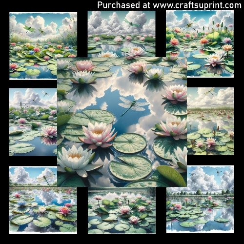 Dragonflies Above the Water Lilies - CARD FRONTS