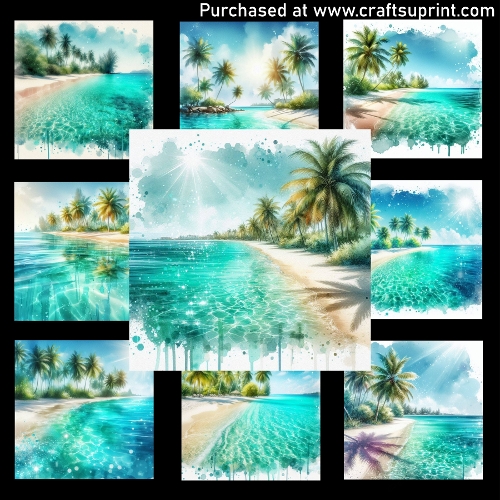 Lagoon of Turquoise Dreams - CARD FRONTS