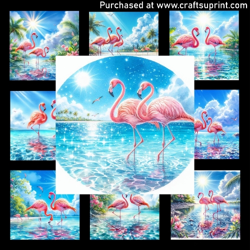Flamingos at the Salt Lagoon - CARD FRONTS