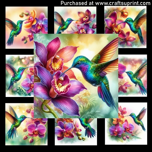 The Hummingbird and the Orchid - CARD FRONTS