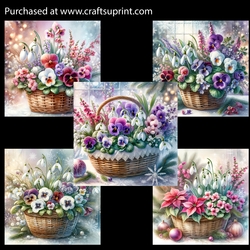 Delicate Frozen Flowers Card Fronts