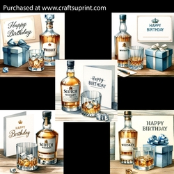 Whiskey Birthday Cards for Men 