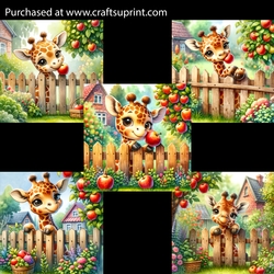 Silly Giraffe and Apples