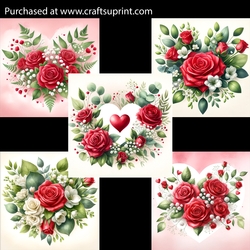 Red Flower Heart Arrangement 