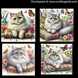 Kitties with Butterflies