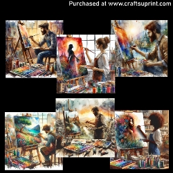 Hobbies - Painting Artist - CARD FRONTS