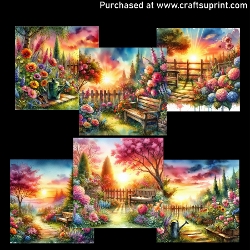 Spring garden - CARD FRONTS
