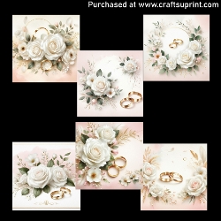 Rose wedding cards