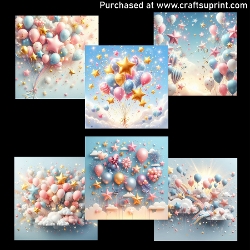 Flying balloons - CARD FRONTS